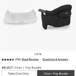 Inglesina Black Table Chair and Tray Bundle